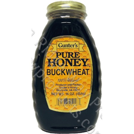 Gunter's Buckwheat Honey - Case of 12 - 1 lb. Jars